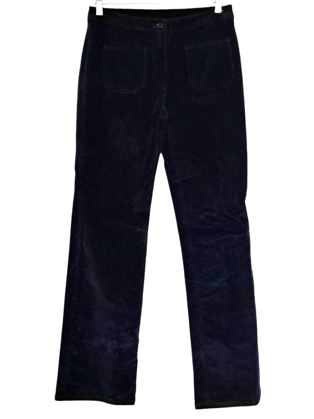 Boutique Europa Corduroy Bootcut Pants Womens US 4 Black Cotton Blend Comfortabl